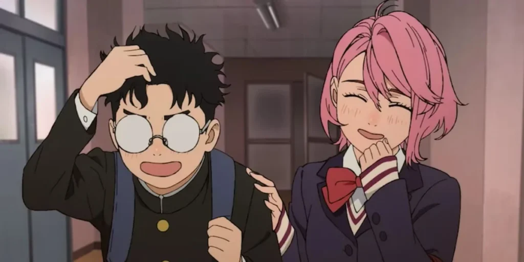 صحنه‌ای از انیمه Dandadan