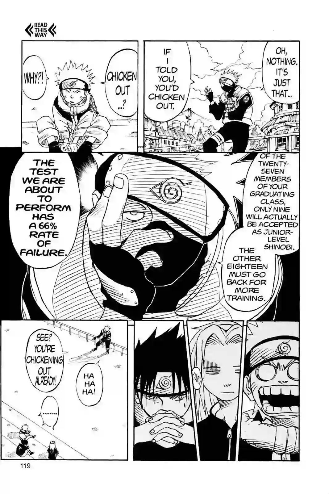 یکی از صفحات مانگا Naruto ناروتو