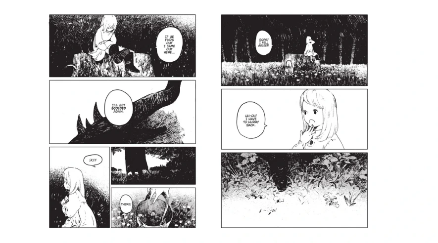 یکی از صفحات مانگا The Girl From The Other Side